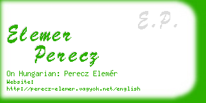 elemer perecz business card