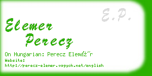 elemer perecz business card